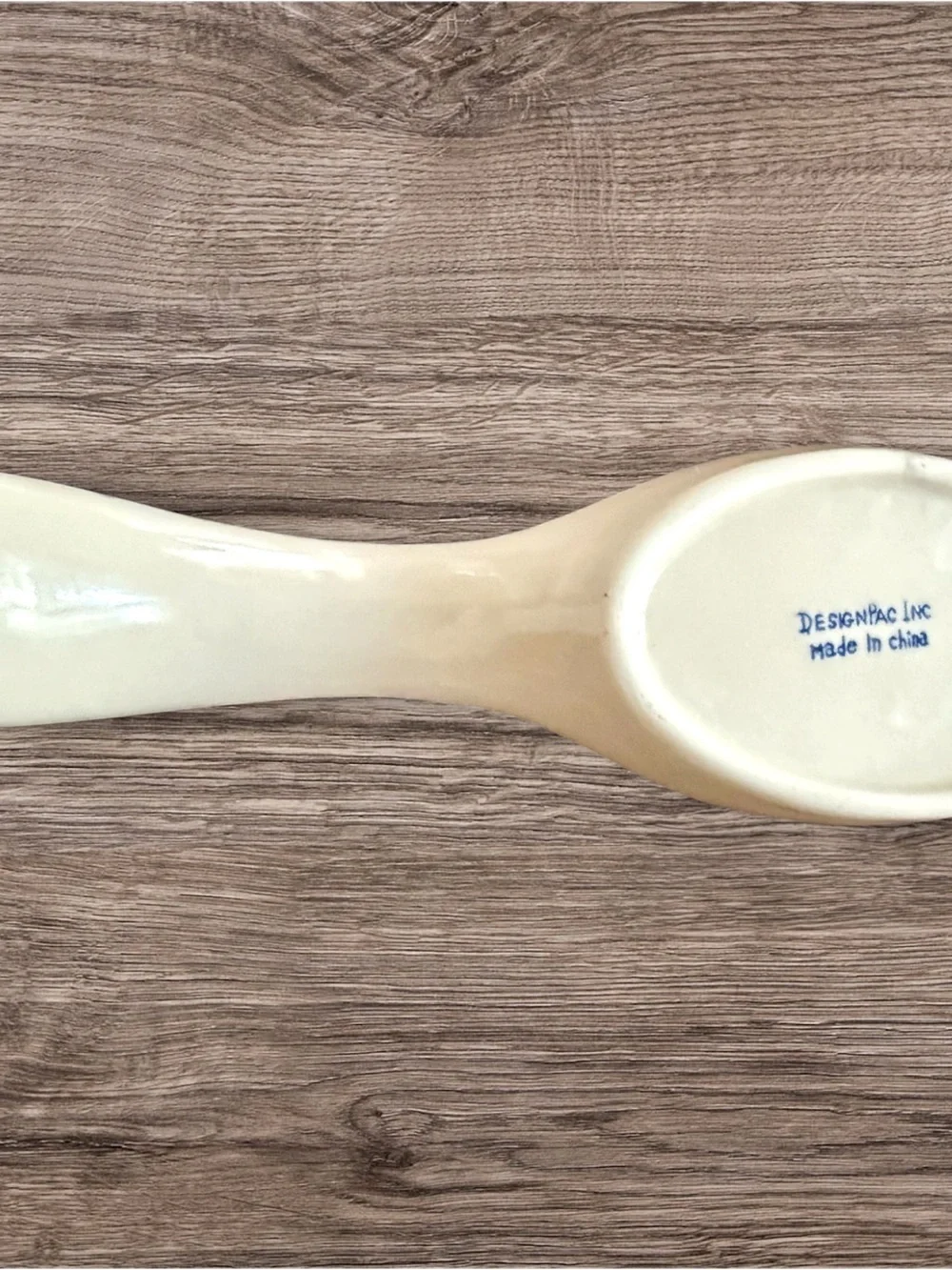 Ceramic Floral Spoon Rest Blue Poppy Hand Painted Vintage Style Kitchen Decor